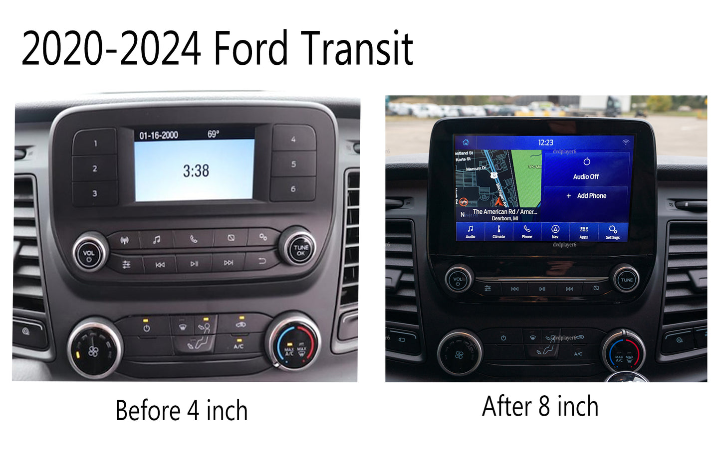 Factory Sync1 to Sync3 Upgrade 4" to 8" for F150 F250 F350 Explorer Edge Mustang Focus Fusion Transit