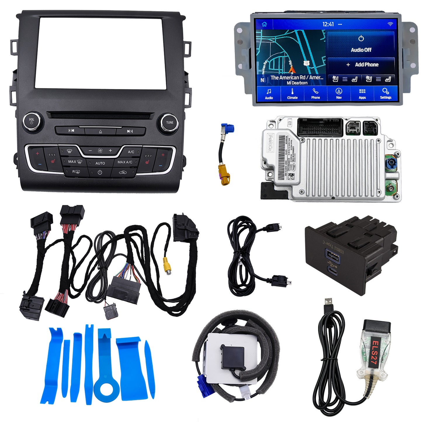 Factory Sync1 to Sync3 Upgrade 4" to 8" for F150 F250 F350 Explorer Edge Mustang Focus Fusion Transit