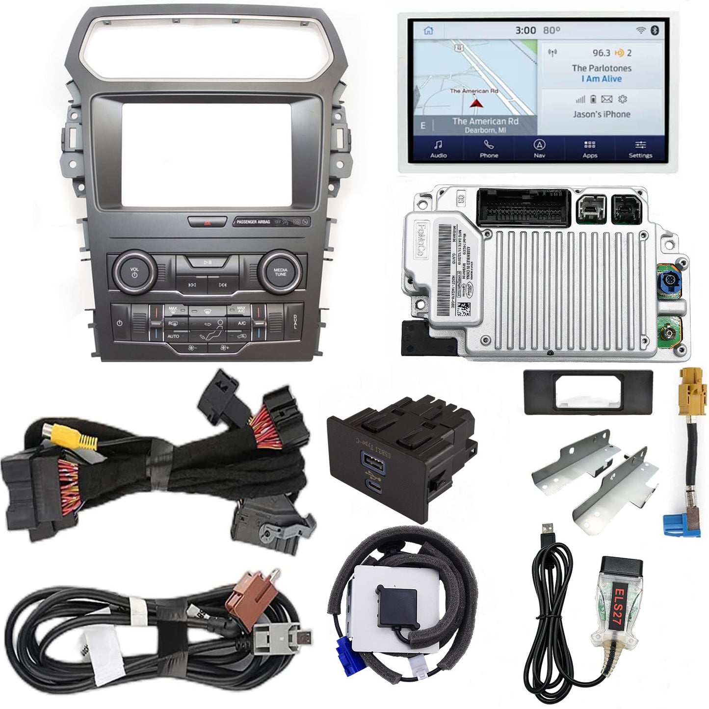 Factory Sync1 to Sync3 Upgrade 4" to 8" for F150 F250 F350 Explorer Edge Mustang Focus Fusion Transit